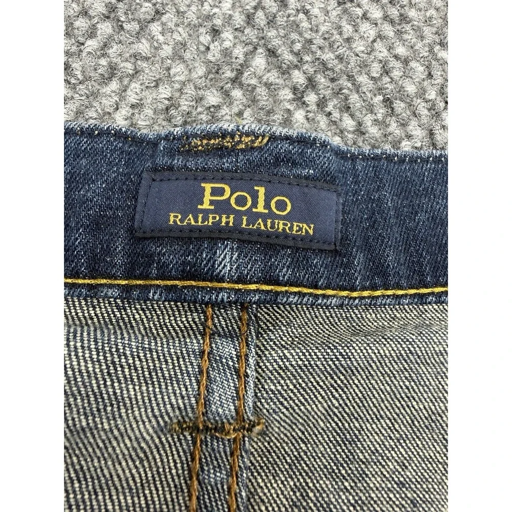Polo Ralph Lauren Men's 50x32 Hampton Relaxed Straight Jeans Dark Blue Denim